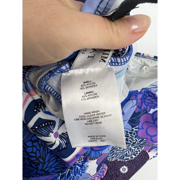 Talbots Blue and Purple Floral Bikini - Picture 3 of 8